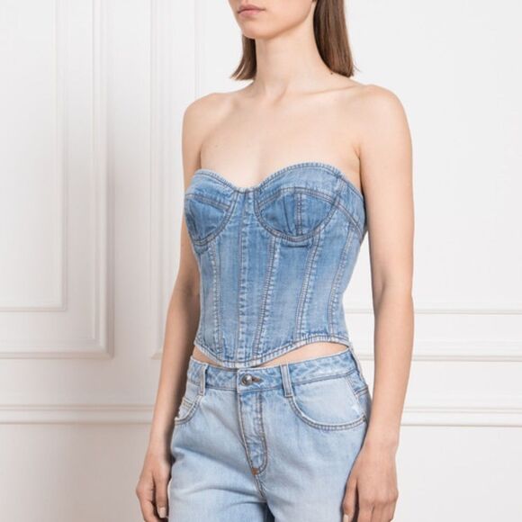ERMANNO SCERVINO • Strapless Crop Top - Picture 6 of 7